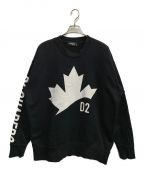 DSQUARED2ディースクエアード）の古着「D2 LEAF CREWNECK SWEAT」｜ブラック