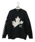 DSQUARED2（ディースクエアード）の古着「D2 LEAF CREWNECK SWEAT」｜ブラック