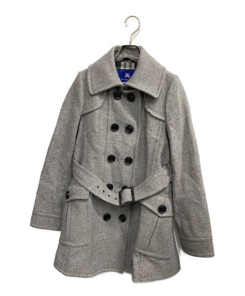 BURBERRY BLUE LABEL（バーバリーブルーレーベル）BURBERRY BLUE LABEL (バーバリーブルーレーベル) ダブルコート グレー サイズ:40の古着・服飾アイテム