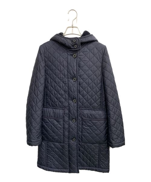 MACKINTOSH LONDON（マッキントッシュ ロンドン）MACKINTOSH LONDON (マッキントッシュ ロンドン) キルティングボア コート ネイビー サイズ:38の古着・服飾アイテム