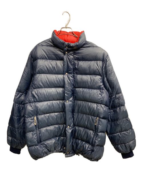 MONCLER（モンクレール）MONCLER (モンクレール) 80sダウンジャケット ブルー×レッド サイズ:Lの古着・服飾アイテム