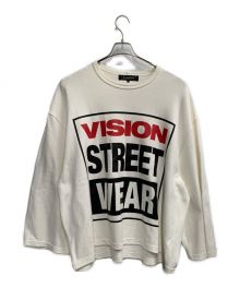 ANREALAGE×VISION STREET WEAR（アンリアレイジ×ヴィションストリートウェアー）の古着「ZOOM UP LONG T-SHIRT」｜ホワイト