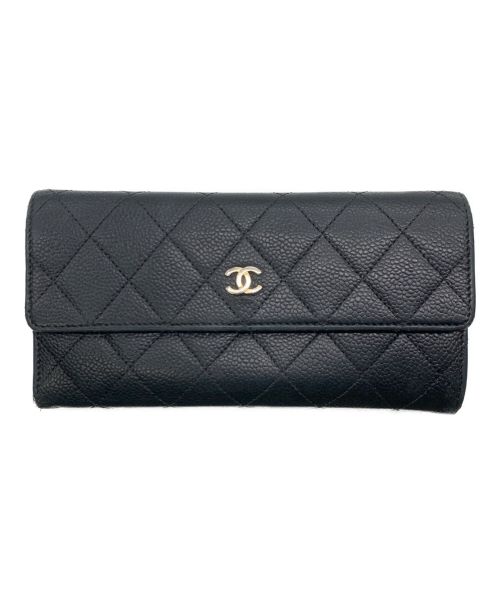 CHANEL（シャネル）CHANEL (シャネル) マトラッセ 長財布 ブラックの古着・服飾アイテム