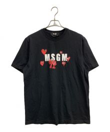 MSGM（エムエスジーエム）の古着「FUNNY HEARTロゴTシャツ」｜ブラック