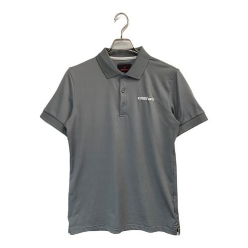 BRIEFING（ブリーフィング）BRIEFING (ブリーフィング) ゴルフウェアポロシャツ グレー サイズ:Mの古着・服飾アイテム
