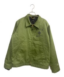 BLUCO WORK GARMENT×cycle zombies（ブルコ ワーク ガーメント×サイクル ゾンビーズ）の古着「ジップジャケット」｜オリーブ