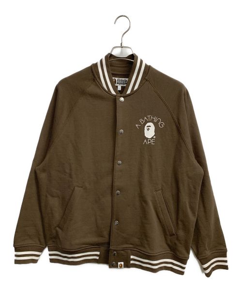 A BATHING APE（アベイシングエイプ）A BATHING APE (アベイシングエイプ) スタジャン ブラウン サイズ:Lの古着・服飾アイテム