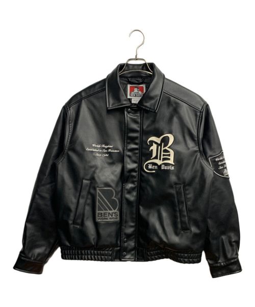 BEN DAVIS（ベンデイビス）BEN DAVIS (ベンデイビス) BD FAUX LEATHER JACKET ブラック サイズ:Mの古着・服飾アイテム