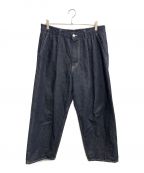 Graphpaperグラフペーパー）の古着「Selvage Denim Two Tuck Tapered Pants (セルビッチデニム 2タック テーパードパンツ)」｜インディゴ