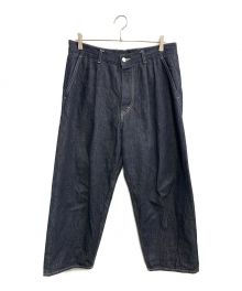 Graphpaper（グラフペーパー）の古着「Selvage Denim Two Tuck Tapered Pants (セルビッチデニム 2タック テーパードパンツ)」｜インディゴ