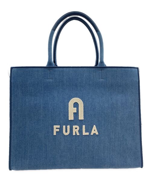 FURLA（フルラ）FURLA (フルラ) デニムトートバッグ L インディゴの古着・服飾アイテム