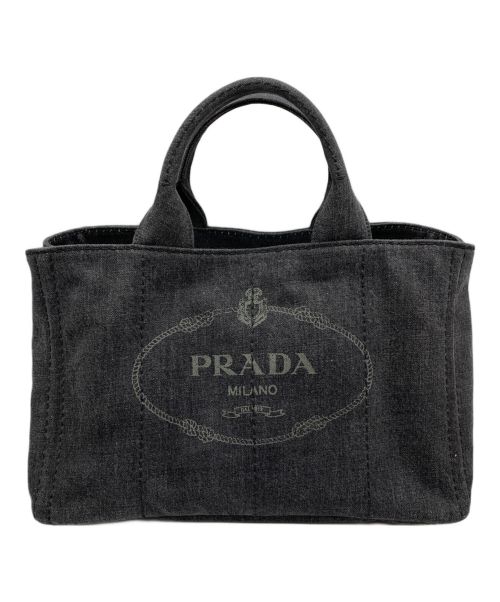 PRADA（プラダ）PRADA (プラダ) デニムトートバッグ カナパ ブラックの古着・服飾アイテム