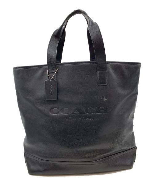 COACH（コーチ）COACH (コーチ) レザートートバッグ ブラックの古着・服飾アイテム