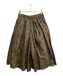 YAECA（ヤエカ）の古着「TUCK CULOTTE LIBERTY パンツ」｜カーキ