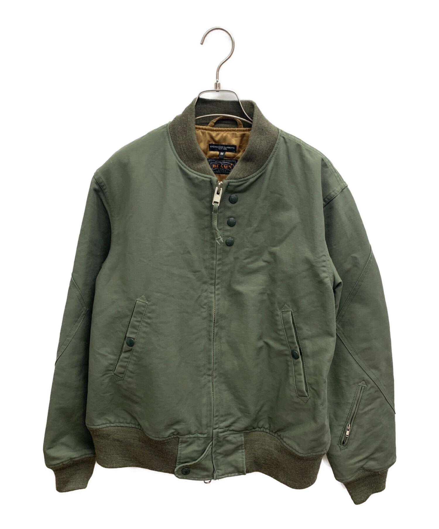 Engineered Garments × BEAMS PLUS (エンジニアードガーメンズ × ビームスプラス) MA-1ジャケット カーキ  サイズ:Ｍ