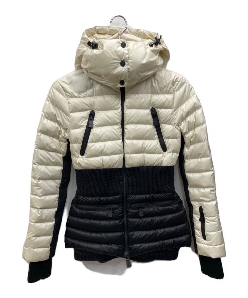 MONCLER（モンクレール）MONCLER (モンクレール) ダウンジャケット ホワイト×ブラック サイズ:SIZE Sの古着・服飾アイテム