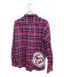 stussy (ステューシー) チェックネルシャツ ピンク×ブラック サイズ:XL：7000円