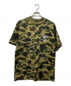 A BATHING APE×stussyアベイシングエイプ×ステューシー）の古着「カットソー」｜グリーン