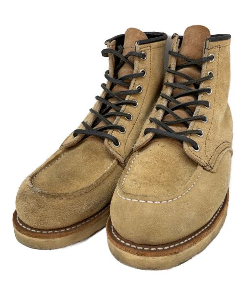 RED WING（レッドウィング）RED WING (レッドウィング) スウェードモックトゥーブーツ ベージュ サイズ:US8の古着・服飾アイテム