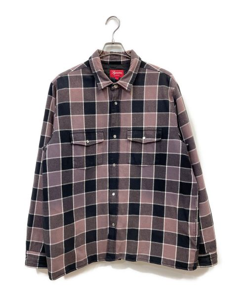 SUPREME（シュプリーム）SUPREME (シュプリーム) シャツジャケット ブラック×ピンク サイズ:Lの古着・服飾アイテム