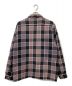 SUPREME (シュプリーム) シャツジャケット ブラック×ピンク サイズ:L：10000円