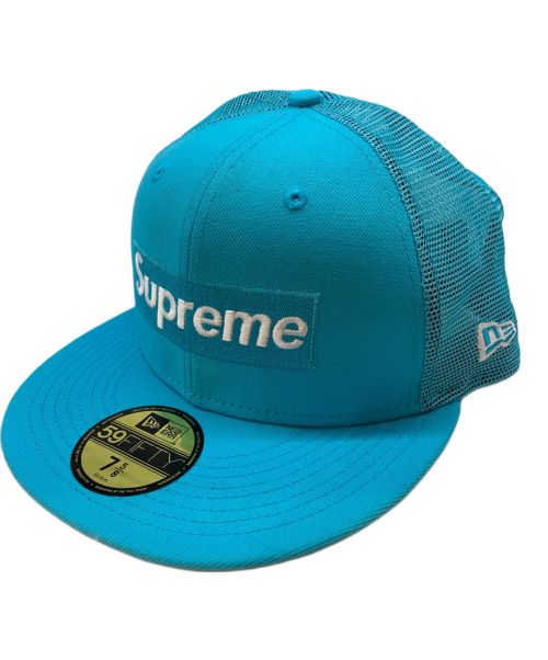 New Era（ニューエラ）New Era (ニューエラ) SUPREME (シュプリーム) ボックスロゴメッシュキャップ ブルーの古着・服飾アイテム