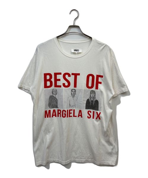 MM6 Maison Margiela（エムエムシックス メゾンマルジェラ）MM6 Maison Margiela (エムエムシックス メゾンマルジェラ) オーバーサイズTシャツ ホワイト サイズ:Ｓの古着・服飾アイテム