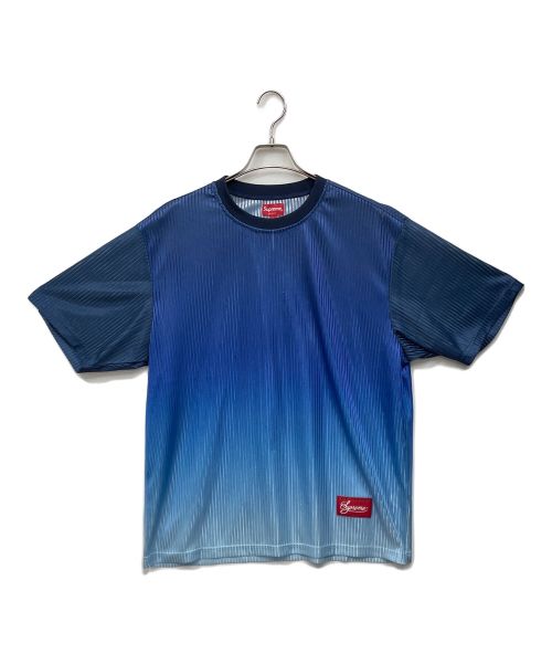 SUPREME（シュプリーム）SUPREME (シュプリーム) Gradient Mesh Stripe Jersey ブルー サイズ:Lの古着・服飾アイテム