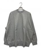 Graphpaperグラフペーパー）の古着「Ultra Compact Terry Crew Neck Sweater」｜グレー