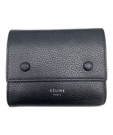 CELINE（セリーヌ）の古着「スモール3つ折り財布」｜ブラック×イエロー