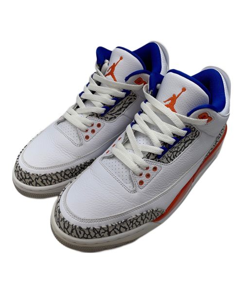 NIKE（ナイキ）NIKE (ナイキ) NIKE AIR JORDAN 3 RETRO KNICKS RIVALS（ナイキ エア ジョーダン 3 レトロ　ニックス ライバル ） ホワイト サイズ:27.5㎝の古着・服飾アイテム