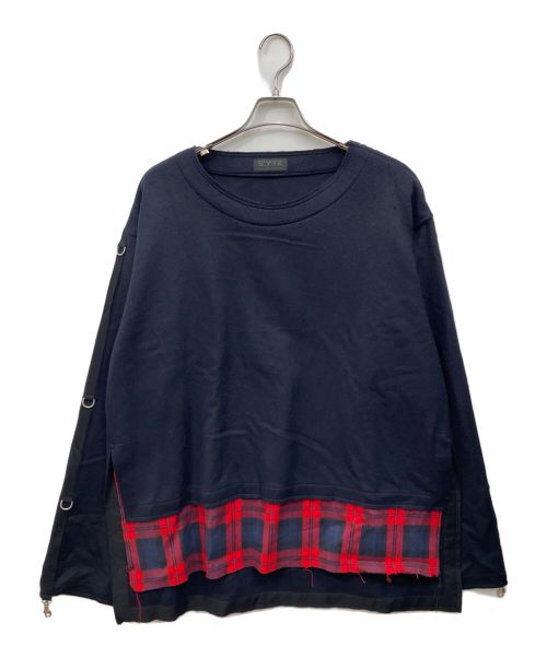 YOHJI YAMAMOTO（ヨウジヤマモト）YOHJI YAMAMOTO (ヨウジヤマモト) ウールレイヤードカットソー ネイビー サイズ:SIZE 3の古着・服飾アイテム