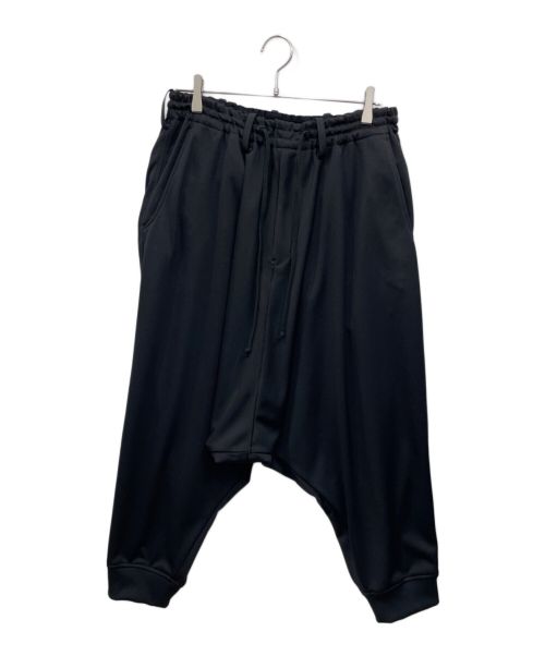 YOHJI YAMAMOTO（ヨウジヤマモト）YOHJI YAMAMOTO (ヨウジヤマモト) SMOOTH POLYESTER HEM RIB BALLOON SARUEL PANTS ブラック サイズ:SIZE 3の古着・服飾アイテム