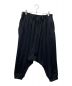 YOHJI YAMAMOTO（ヨウジヤマモト）の古着「SMOOTH POLYESTER HEM RIB BALLOON SARUEL PANTS」｜ブラック