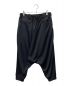 YOHJI YAMAMOTO (ヨウジヤマモト) SMOOTH POLYESTER HEM RIB BALLOON SARUEL PANTS ブラック サイズ:SIZE 3：18000円