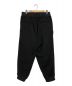 YOHJI YAMAMOTO (ヨウジヤマモト) COTTON/LYOCELL FLEECE HEM RIB PANTS ブラック×ホワイト サイズ:1：27800円