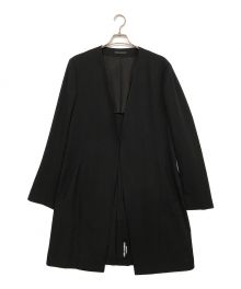 Yohji Yamamoto pour homme（ヨウジヤマモト プールオム）の古着「ノーカラーロングJKT」｜ブラック