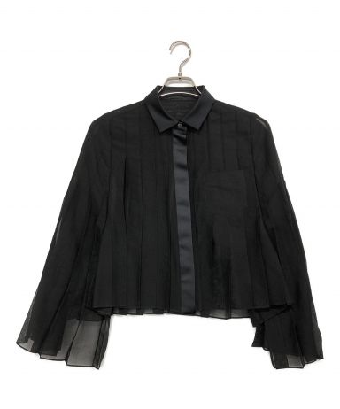 【中古・古着通販】sacai (サカイ) クロップドブラウス ブラック