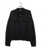 AURALEEオーラリー）の古着「UNEVEN WOOK CORD KNIT BLOUSON」｜ブラック