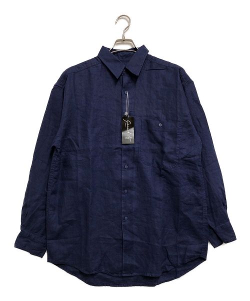 GOOUCH（グーチ）GOOUCH (グーチ) リネンシャツ ネイビー サイズ:M 未使用品の古着・服飾アイテム