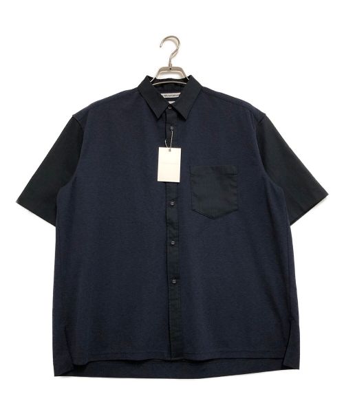 WHITE MOUNTAINEERING（ホワイトマウンテ二アニング）WHITE MOUNTAINEERING (ホワイトマウンテ二アニング) PANAMA JERSEY SHORT SLEEVE SHIRT ネイビー サイズ:1の古着・服飾アイテム