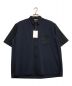 WHITE MOUNTAINEERING（ホワイトマウンテ二アニング）の古着「PANAMA JERSEY SHORT SLEEVE SHIRT」｜ネイビー