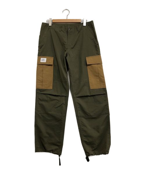 LIBERA（リベラ）LIBERA (リベラ) MIL CARGO PANTS グリーン×ベージュ サイズ:Mの古着・服飾アイテム