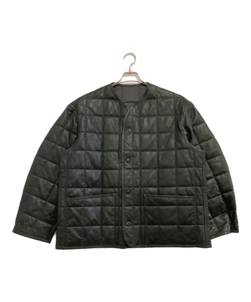 YOKE（ヨーク）YOKE (ヨーク) REVERSIBLE QUILTED LEATHER LINNER BLOUSON グレー サイズ:2の古着・服飾アイテム