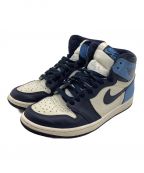 NIKEナイキ）の古着「スニーカー AIR JORDAN1 RETRO  オブシディアン」｜ブルー×ホワイト