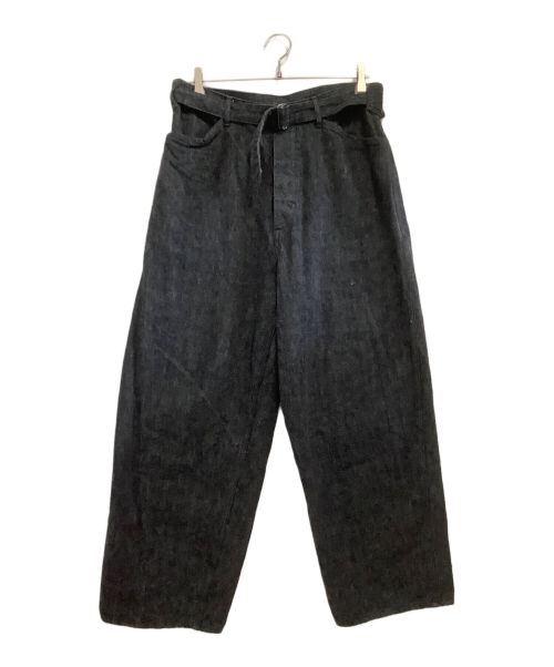COMOLI（コモリ）COMOLI (コモリ) デニムベルテッドパンツ ブラック サイズ:2の古着・服飾アイテム