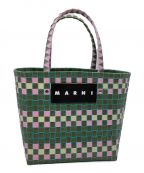 MARNIマルニ）の古着「MARKET MINI BASKET BAG」｜オリーブ×ピンク