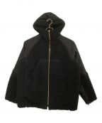 TOGA VIRILIS TOGA ARCHIVESトーガ ビリリース トーガ アーカイブ）の古着「FAKE BOA HOODIE BLOUSON」｜ブラック