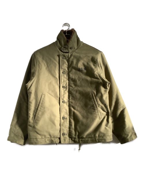 HOUSTON（ヒューストン）HOUSTON (ヒューストン) N-1 DECK JACKET カーキ サイズ:44の古着・服飾アイテム