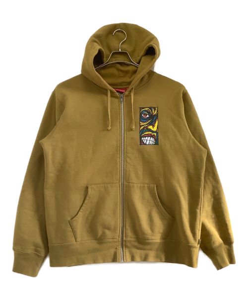 SUPREME（シュプリーム）SUPREME (シュプリーム) Distured ZIP UP Hooded Sweatshirt DARK MUSTARD サイズ:Lの古着・服飾アイテム